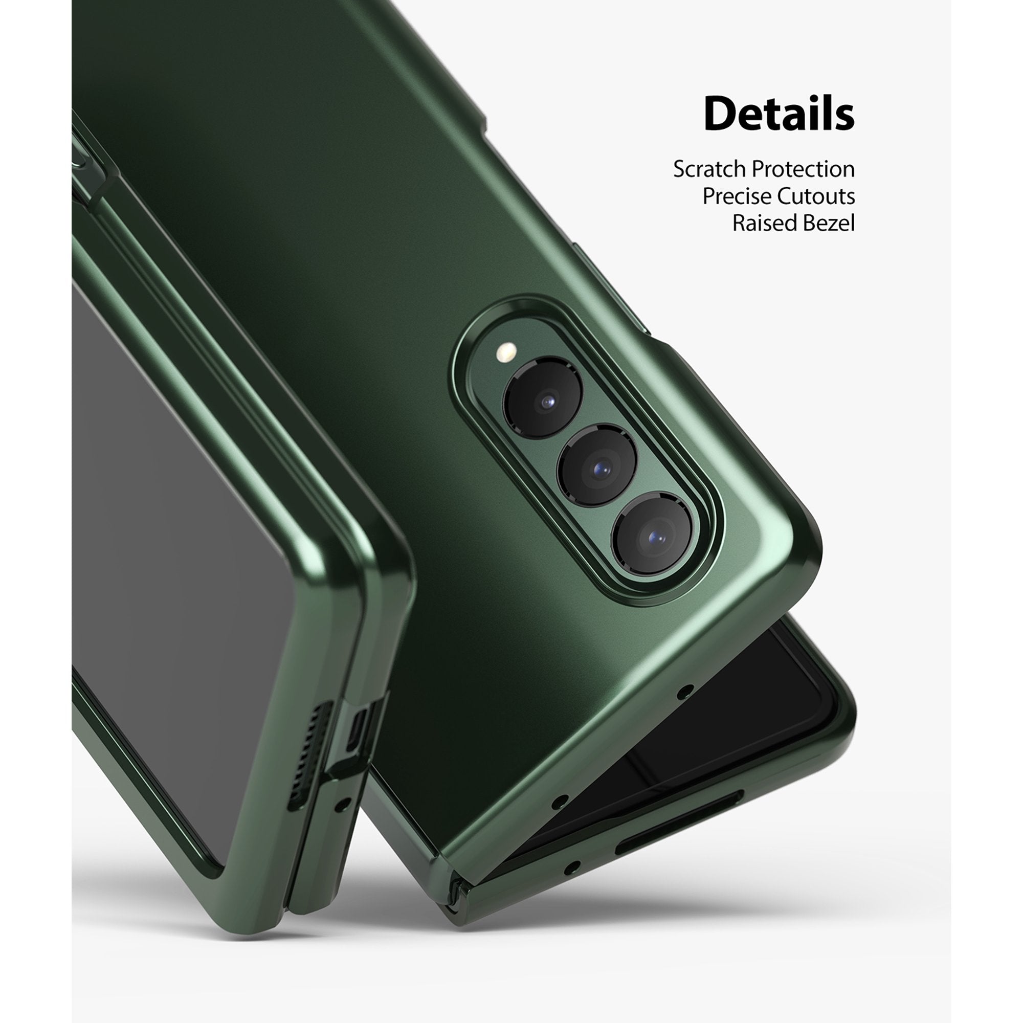 Samsung Galaxy Z Fold 3 Case Cover| Slim Series| Deep Green