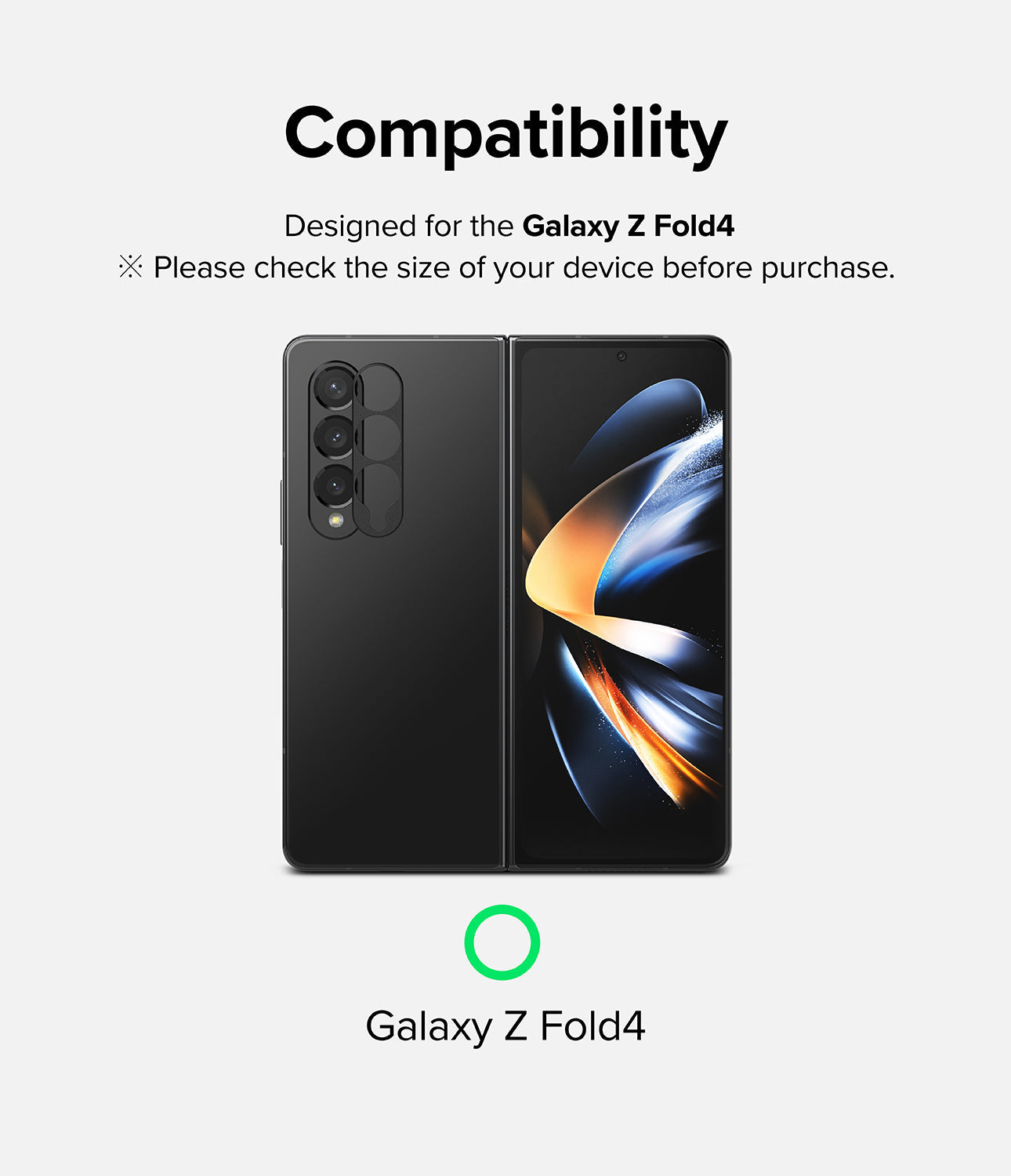 Samsung Galaxy Z Fold 4 Lens protectors| Camera Styling| Black