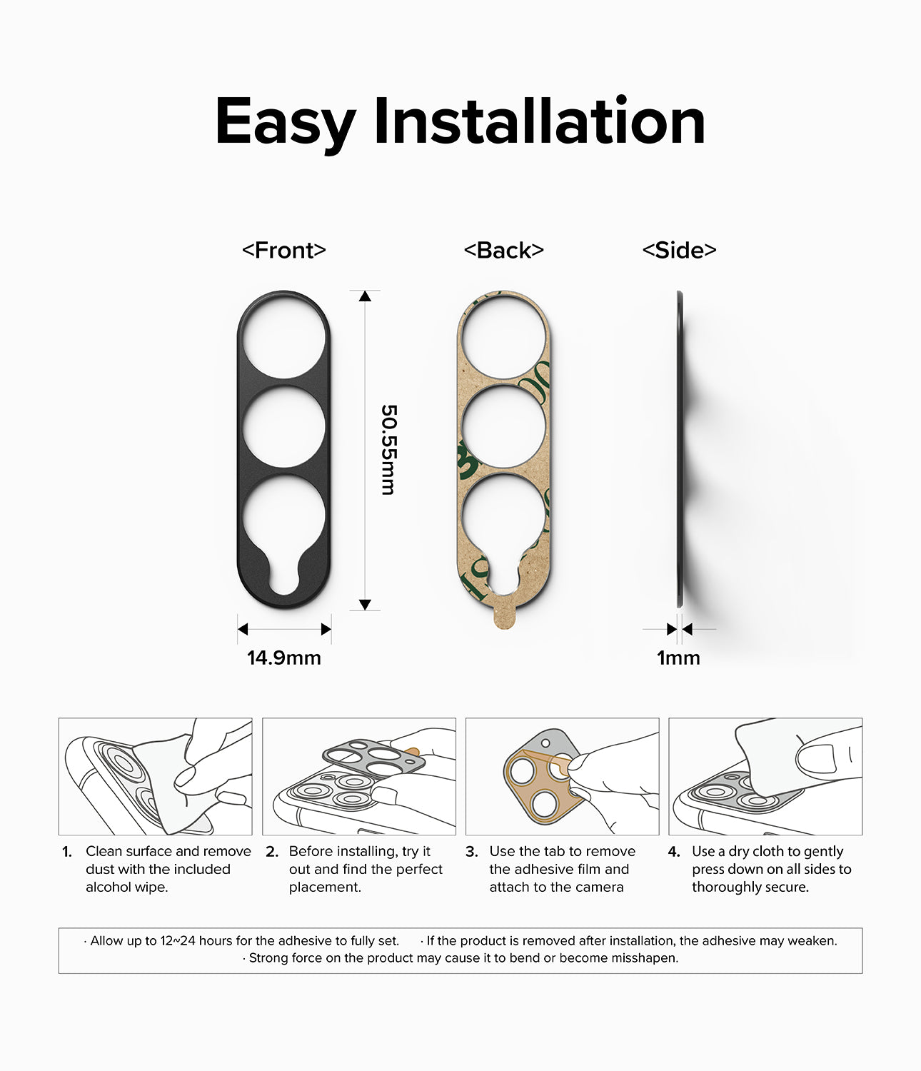 Samsung Galaxy Z Fold 4 Lens protectors| Camera Styling| Black