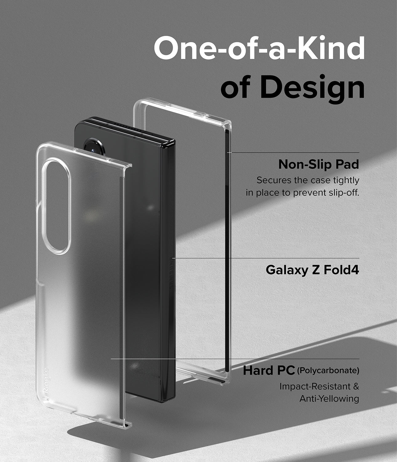 Samsung Galaxy Z Fold 4 Case Cover| Slim Series| Matte Clear