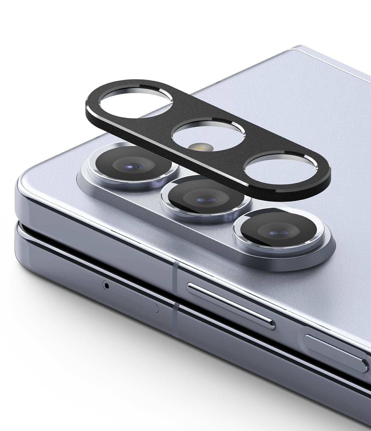 Samsung Galaxy Z Fold 5 Lens Protectors | Camera Styling Aluminium Frame Tough Protective Cover Sticker  | Black