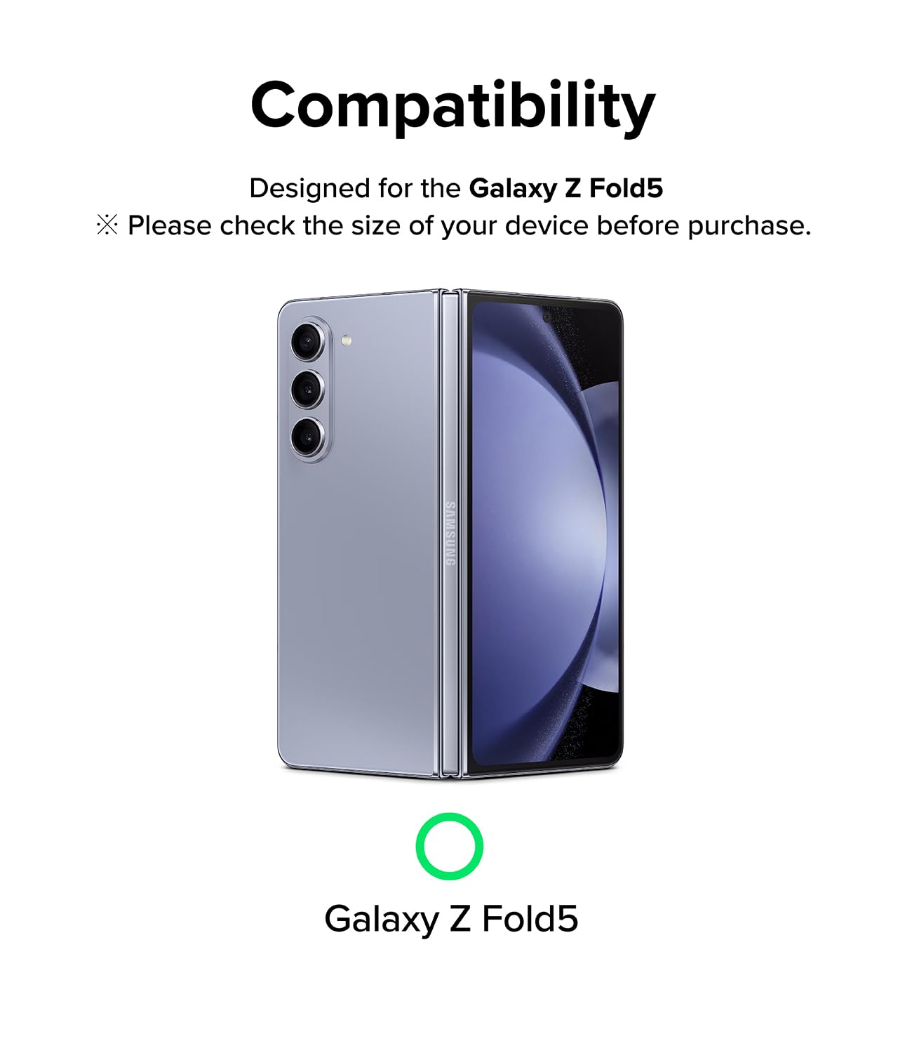 Samsung Galaxy Z Fold 5 Lens Protectors | Camera Styling Aluminium Frame Tough Protective Cover Sticker  | Black