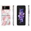 Samsung Galaxy Z Flip 3 Case | Slim Marble Shockproof Bumper Stylish Phone Cover |  Pink