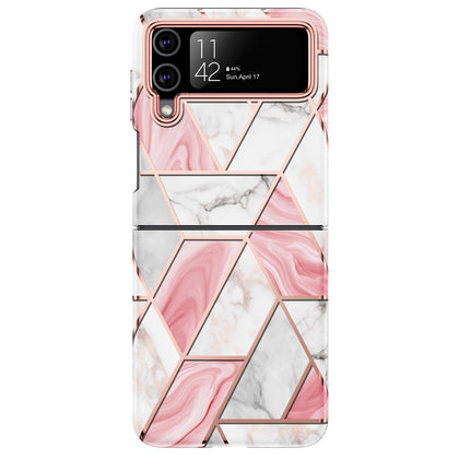 Samsung Galaxy Z Flip 4 Case | Slim Marble Shockproof Bumper Stylish Phone Cover |  Pink