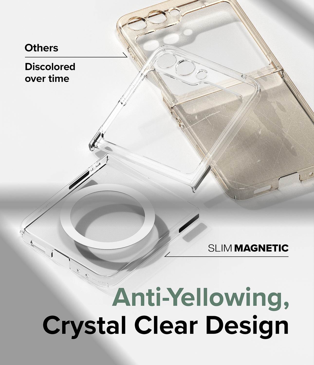 Samsung Galaxy Z Flip 5 Case Cover |Slim Magnetic Series |Clear