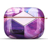 AirPods 3rd Generation 2021 Marble Case|Full Body Protective Cover with Keychain| Purple & Gold