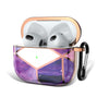AirPods 3rd Generation 2021 Marble Case|Full Body Protective Cover with Keychain| Purple & Gold