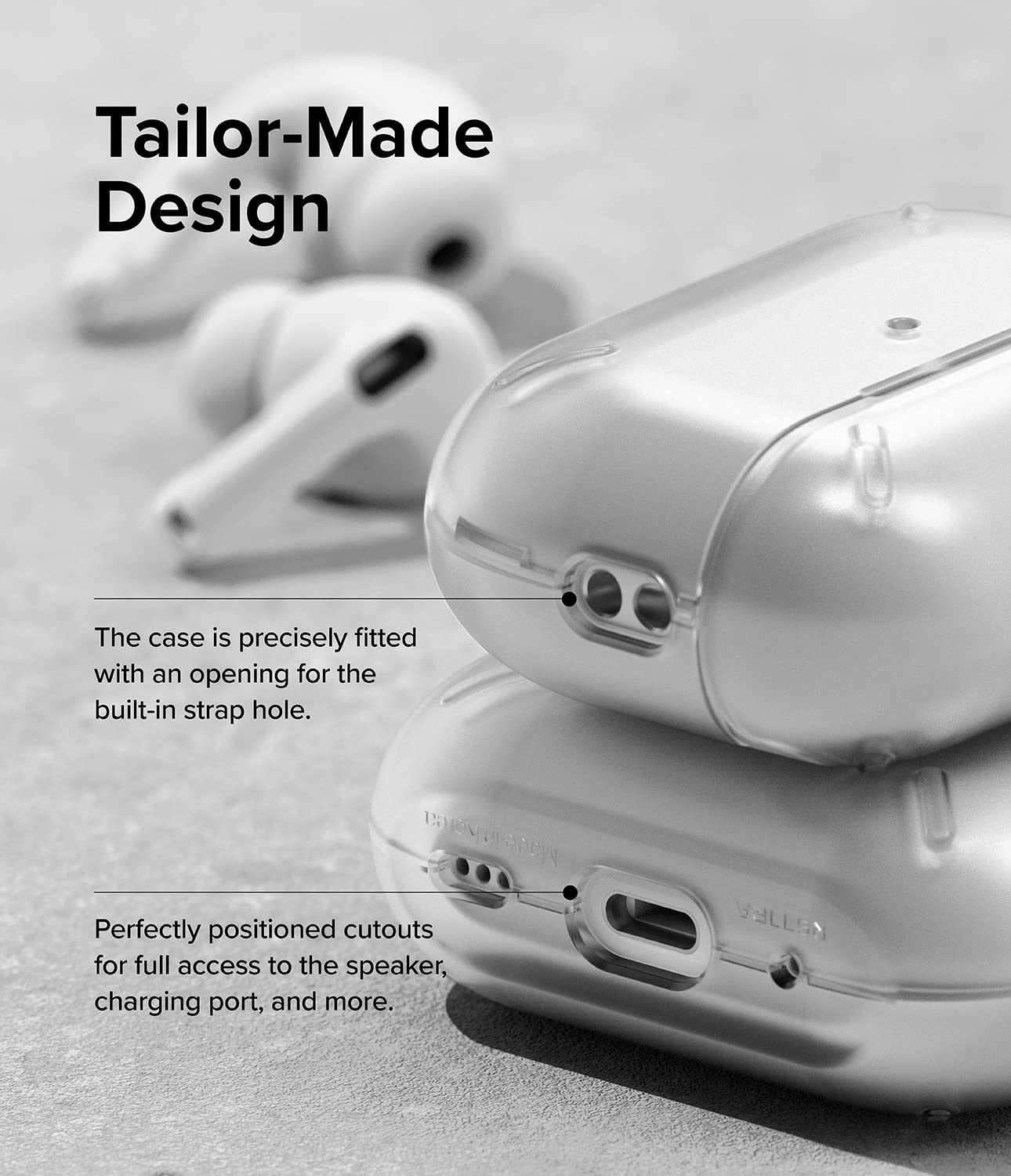 Layered Case Designed for AirPods Pro (2nd) | Matte Clear