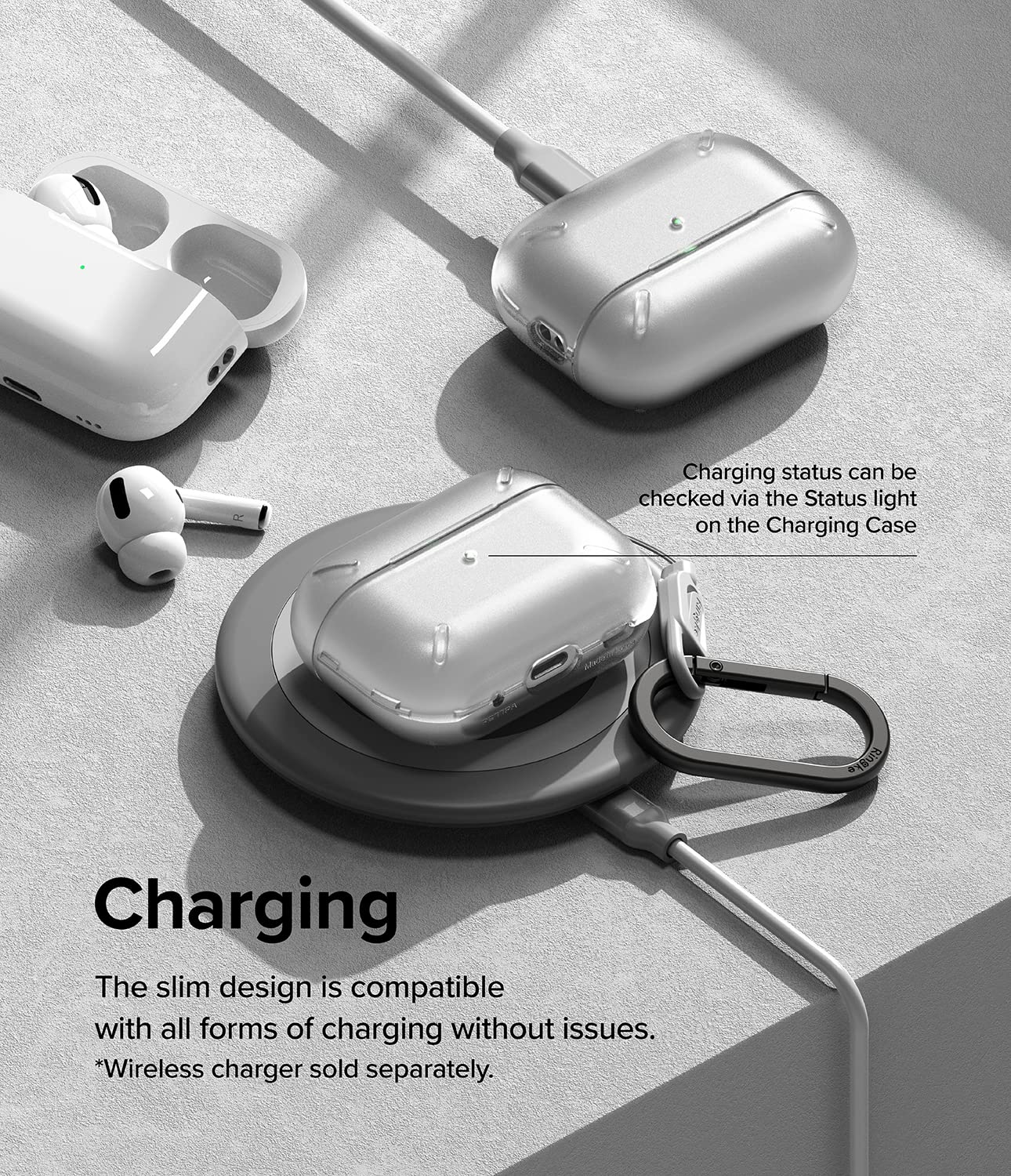 Layered Case Designed for AirPods Pro (2nd) | Matte Clear