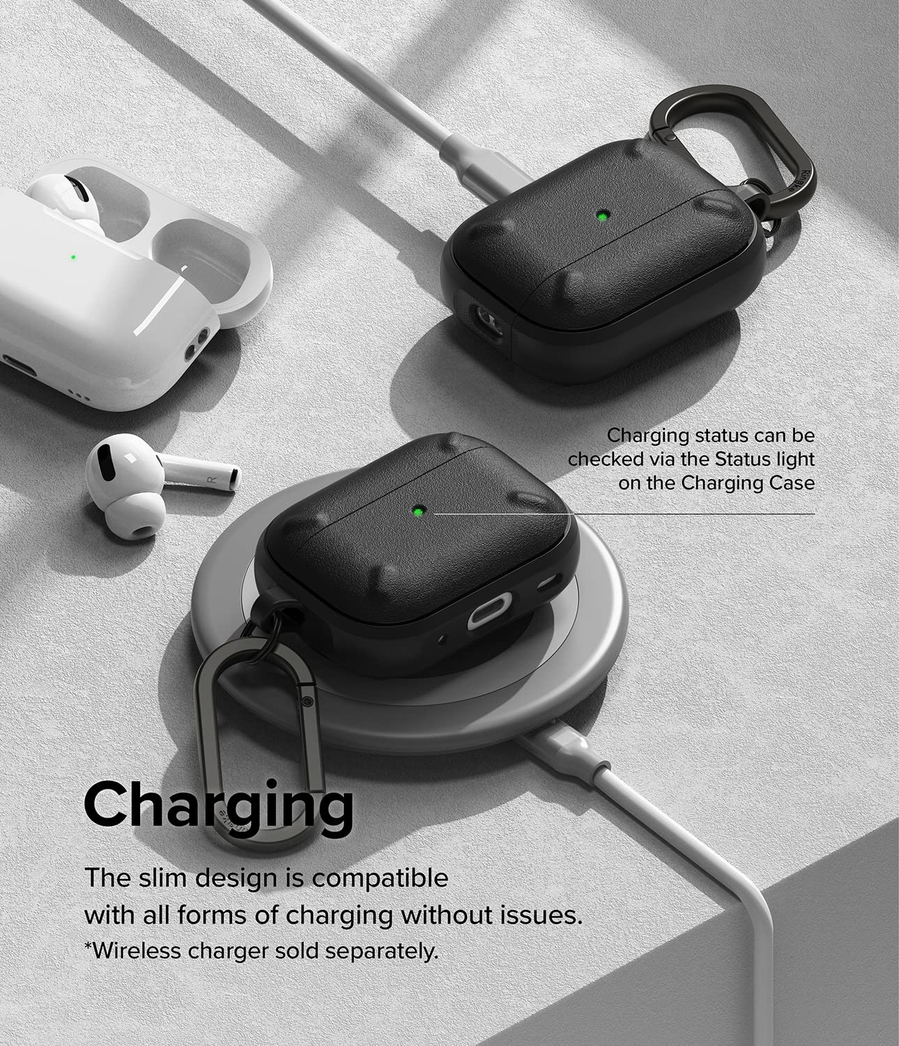 AirPods Pro  2nd  Case Cover | Onyx Series | Black