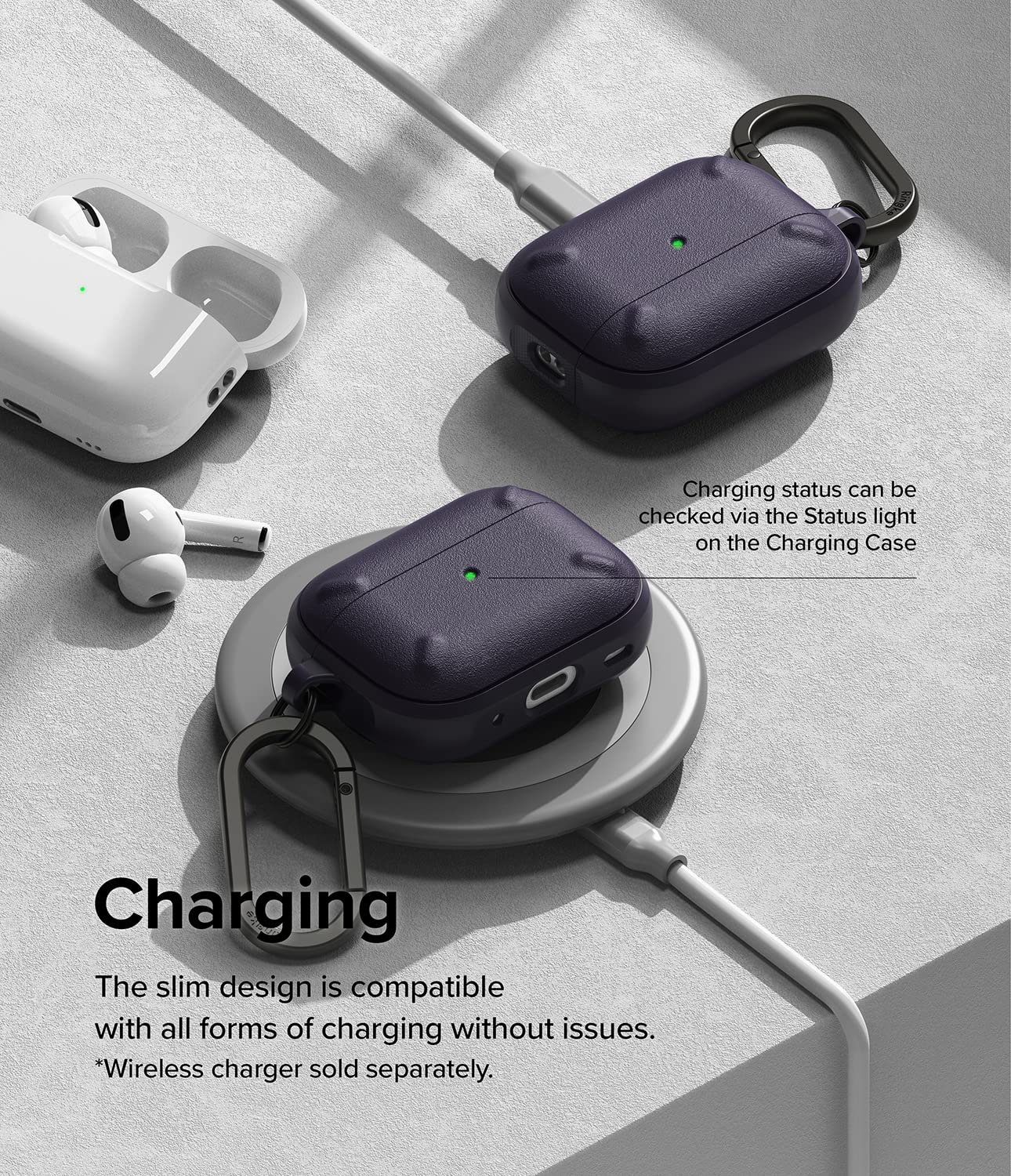 AirPods Pro  2nd  Case Cover | Onyx Series | Deep Purple