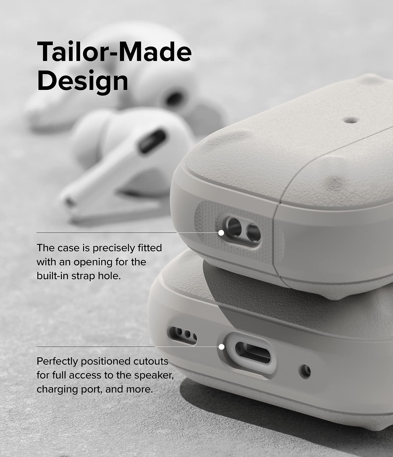 AirPods Pro  2nd  Case Cover | Onyx Series | Warm Gray