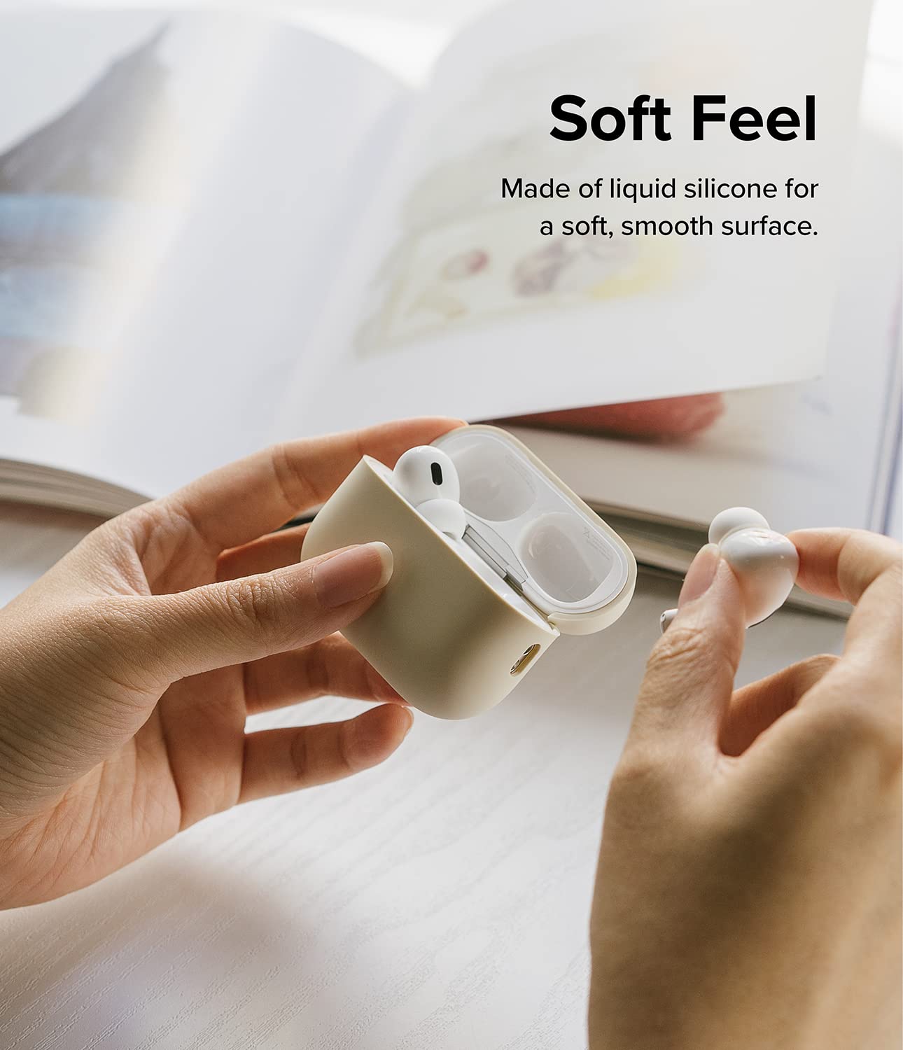 AirPods Pro  2nd  Case Cover | Silicone Series | Cream