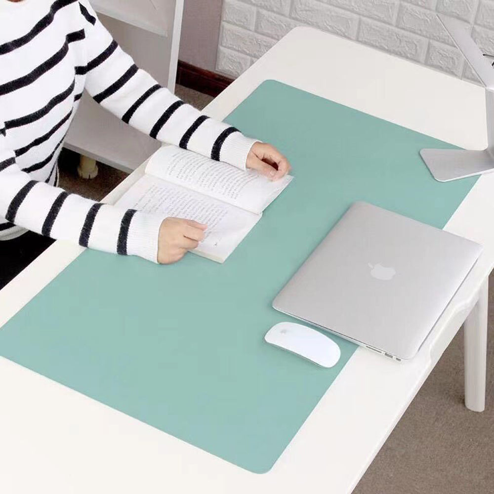 Shop Double Sided Universal Desk Mat, Desktop & Keyboard Mat Light Blue 