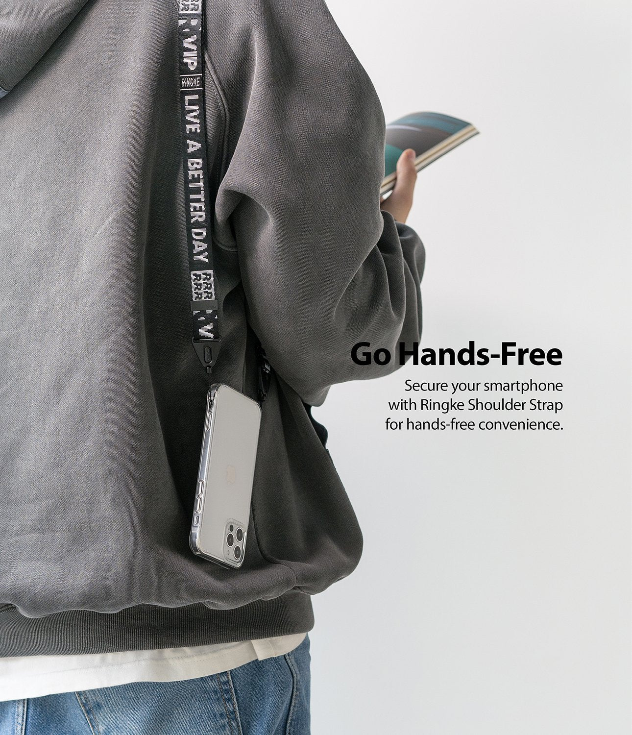 Universal Lanyard Shoulder Strap| Lettering Black