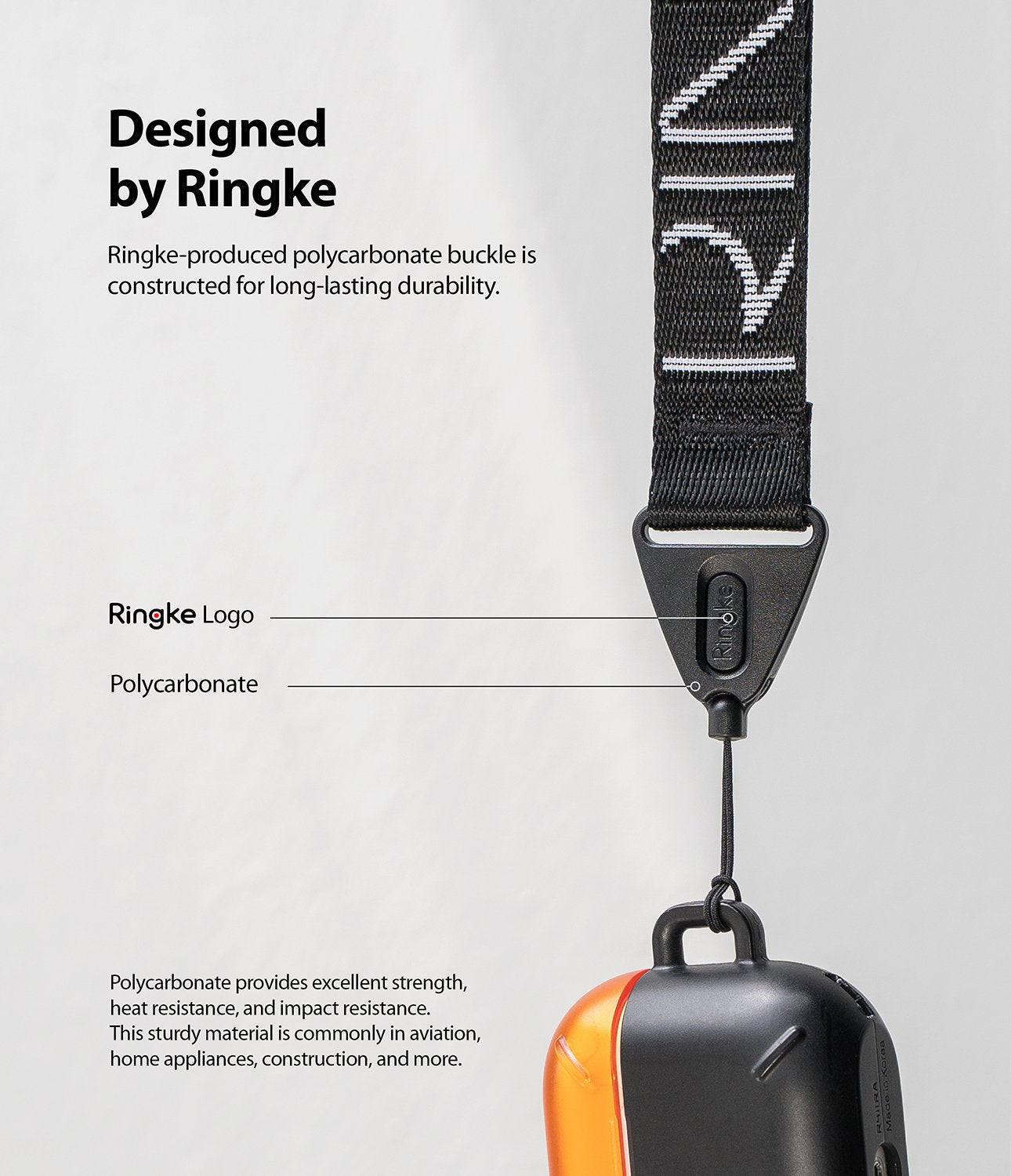 Universal Lanyard Shoulder Strap| Lettering Black