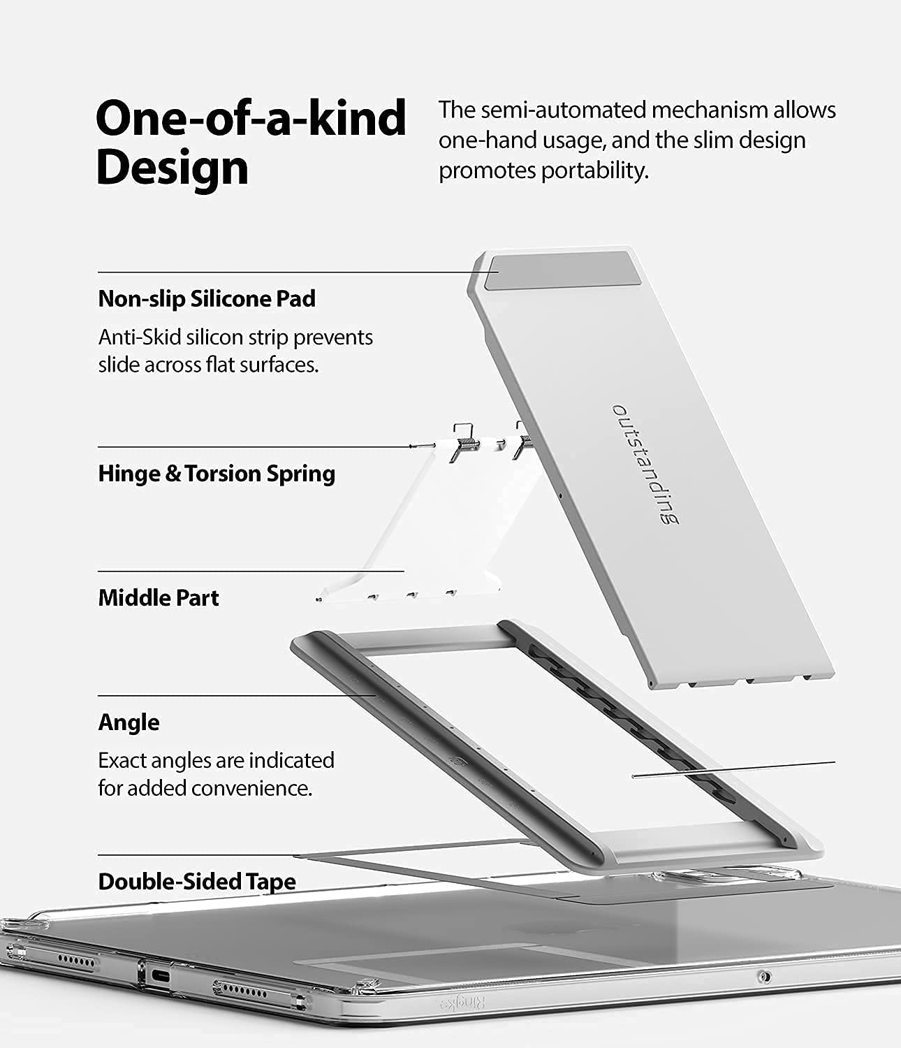 Outstanding Universal Tablet Stand| Light Gray