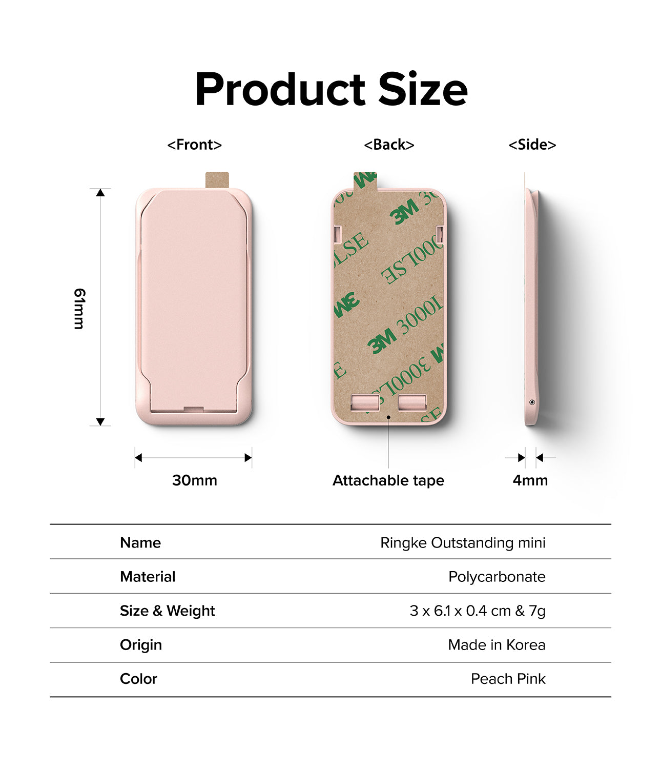 Outstanding Mini Stand Horizontal and Vertical Kickstand| Pink