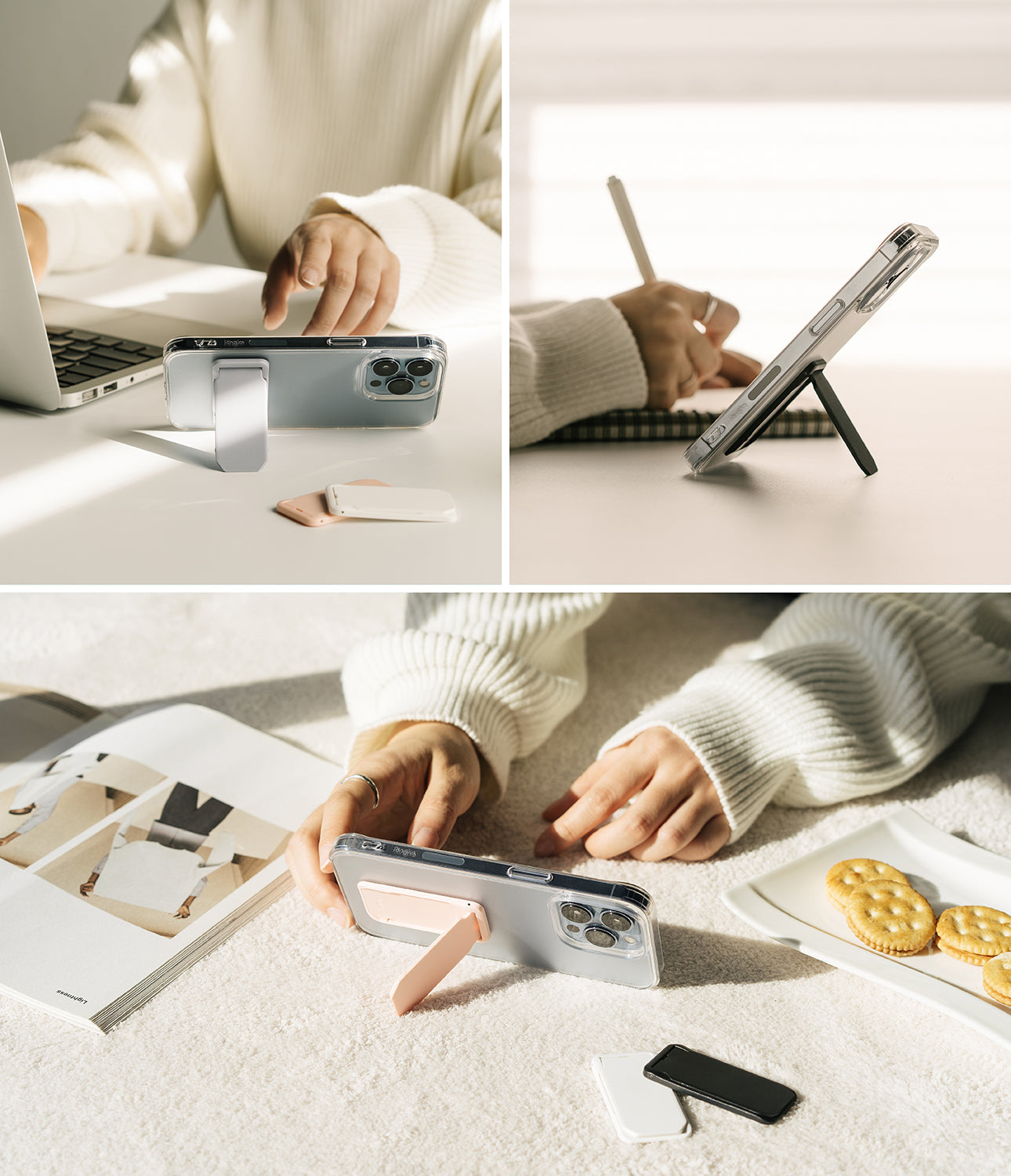 Outstanding Mini Stand Horizontal and Vertical Kickstand| Pink