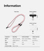 Strap Holder Link for Universal Smartphones Tether Lanyard Phone Straps | Khaki/White