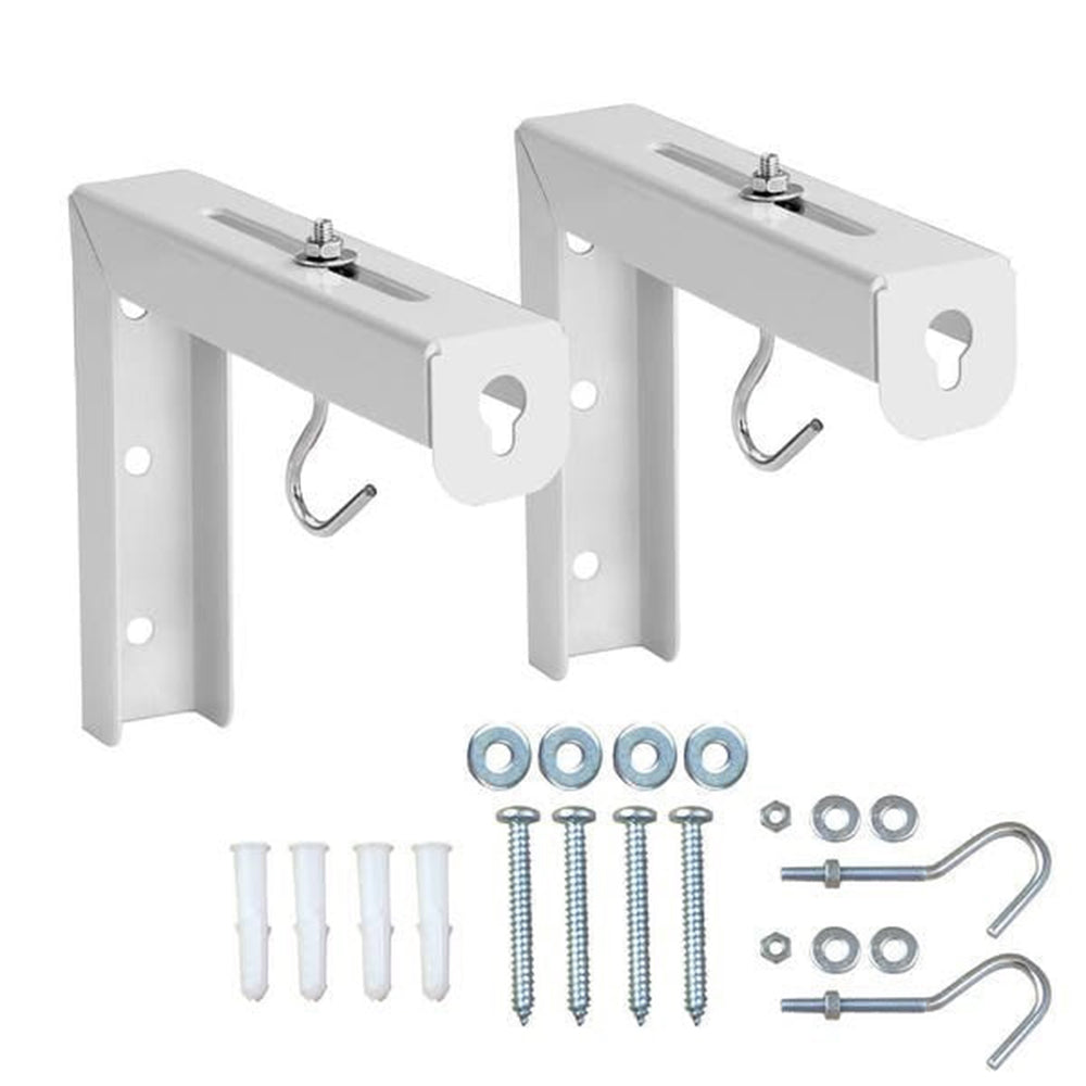 Projector Screen L-Bracket Ceiling or Wall Mount Hanging Universal Adjustable Extension with Hook Manual Kit 6