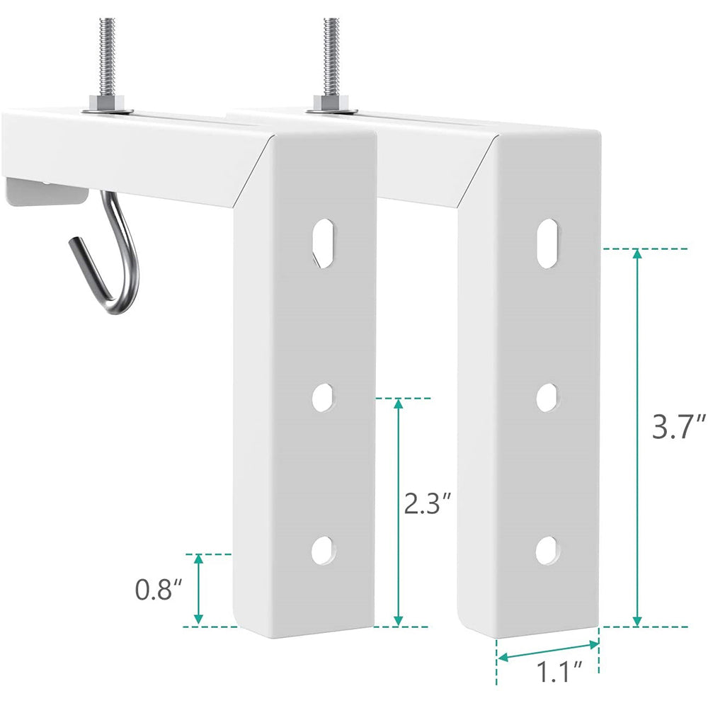 Projector Screen L-Bracket Ceiling or Wall Mount Hanging Universal Adjustable Extension with Hook Manual Kit 6