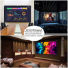 4k Projector Screen Roll 16:9 PVC Fabric Rollable Full HD Projection Screen for Outdoor Movies, Office Presentation, 3D Movies, Sports
