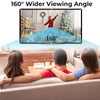 4k Projector Screen Roll 16:9 PVC Fabric Rollable Full HD Projection Screen for Outdoor Movies, Office Presentation, 3D Movies, Sports