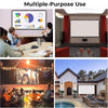 4k Projector Screen Roll 16:9 PVC Fabric Rollable Full HD Projection Screen for Outdoor Movies, Office Presentation, 3D Movies, Sports