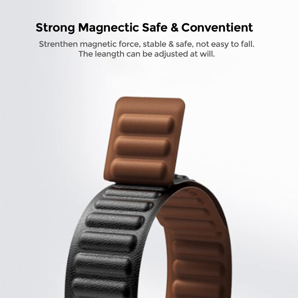 Shop O Ozone Leather Magnetic Loop Strap for Apple Watch Band 38mm