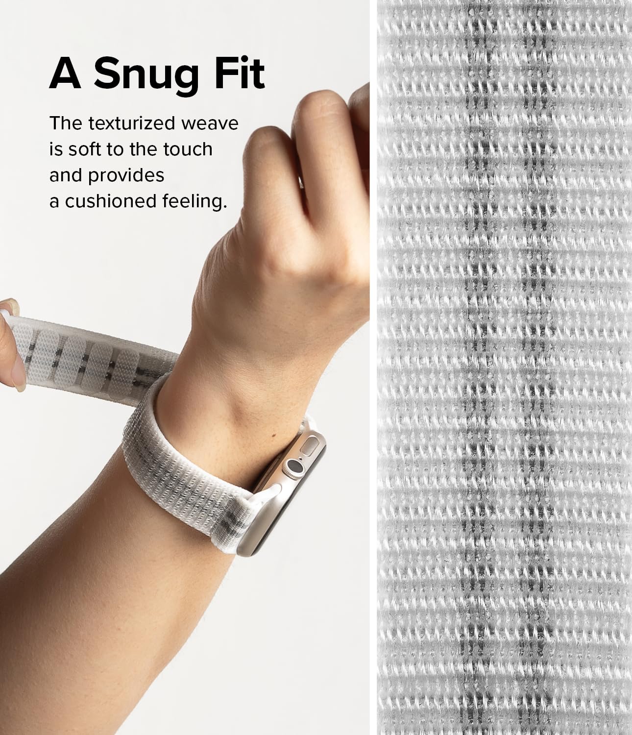 Apple Watch 38 / 40 / 41mm Sports Air Loop Nylon Smartwatch Replacement Bands | Summit White