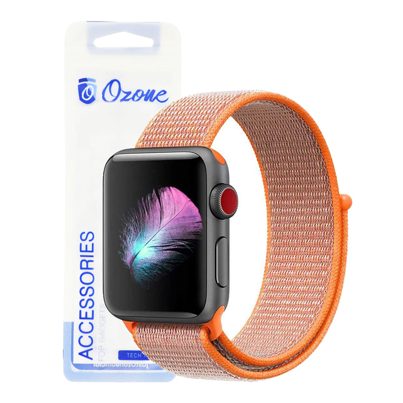 Apple Watch Ultra 49mm / 45mm / 44mm / 42mm | Nylon Sport Straps | Light Orange