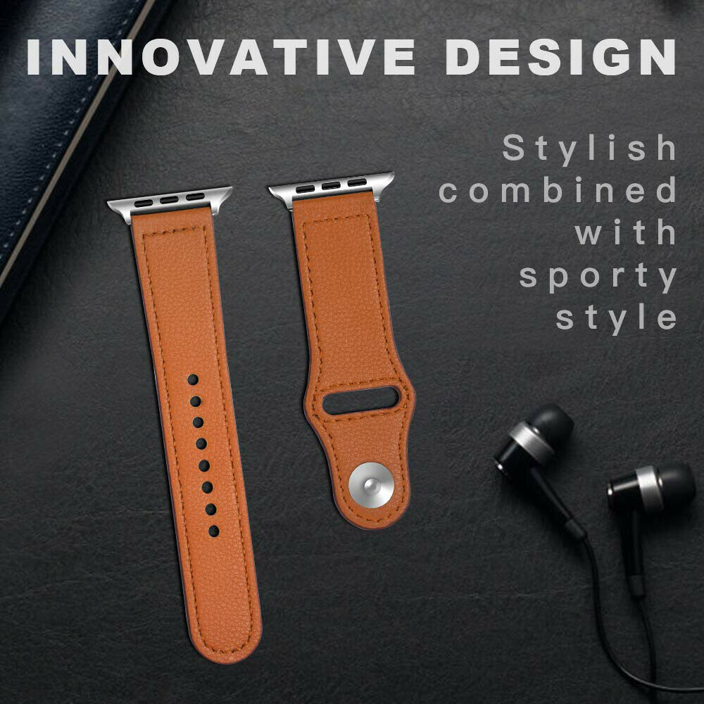 Apple Watch 41mm / 40mm / 38mm | Leather Watch Band Strap | Dark Brown