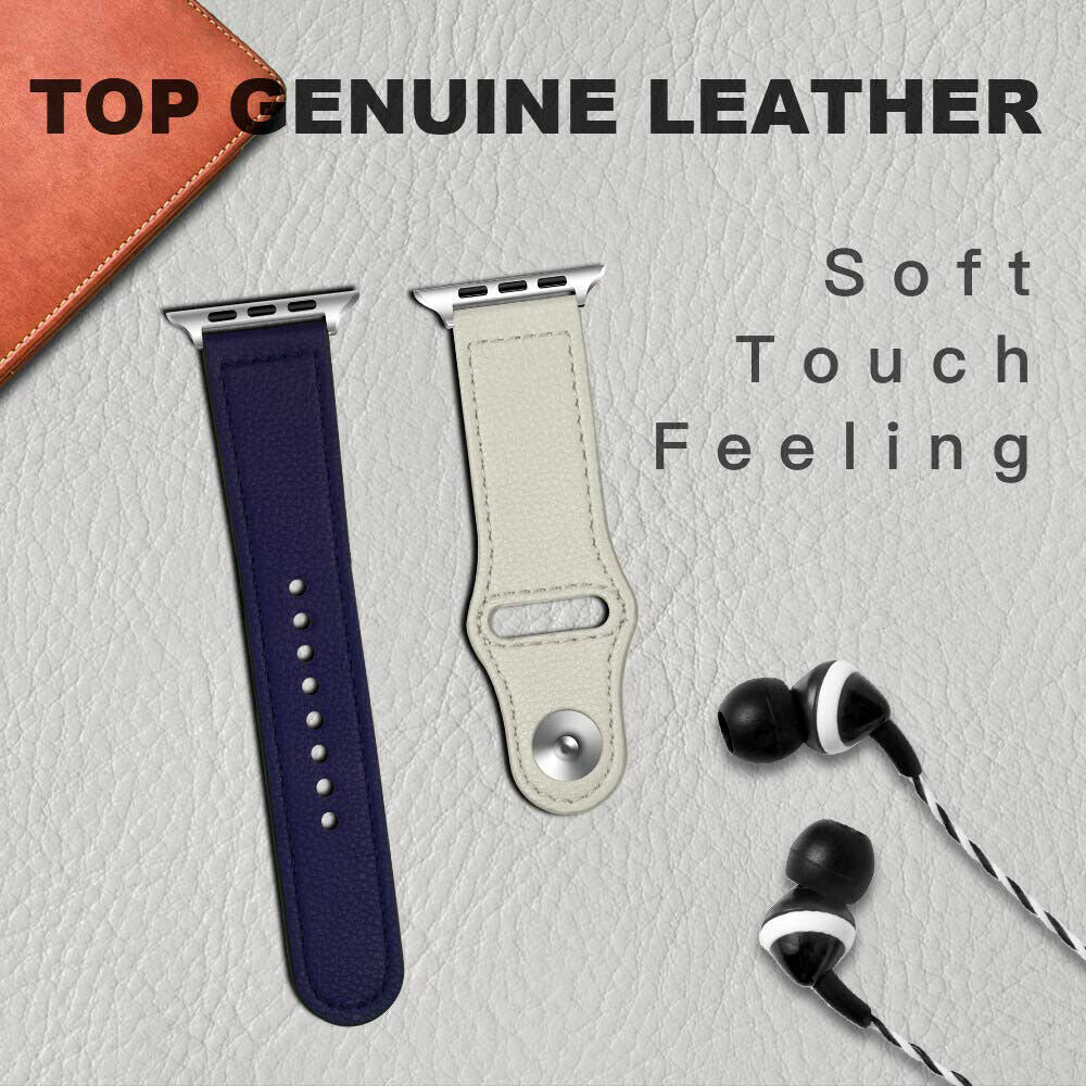 Apple Watch Ultra 49mm / 45mm / 44mm / 42mm | Leather Straps| Blue