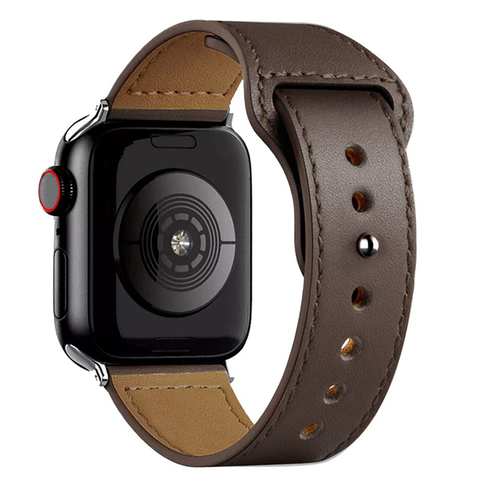 Apple Watch Ultra 49mm / 45mm / 44mm / 42mm | Leather Straps| Dark Brown