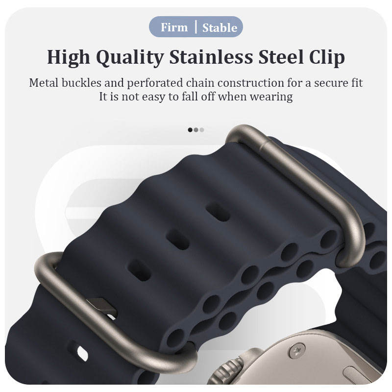 Apple Watch Ultra 49mm / 45mm / 44mm / 42mm | Silicone Ocean Watch Band Strap | Green