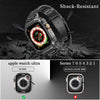 Stainless Steel Watch Band with Case Compatible with Apple Watch Series 9/8/7 (45mm)- Classic Silver Black