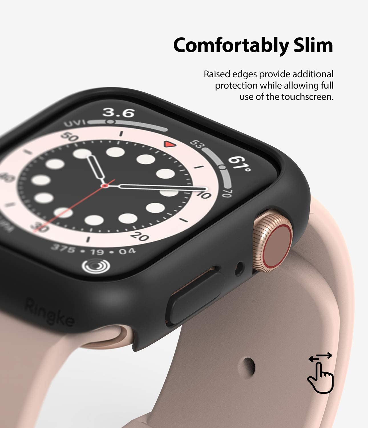 Apple Watch SE /6 /5 /4 40mm Case| Slim Series| Clear + Purple