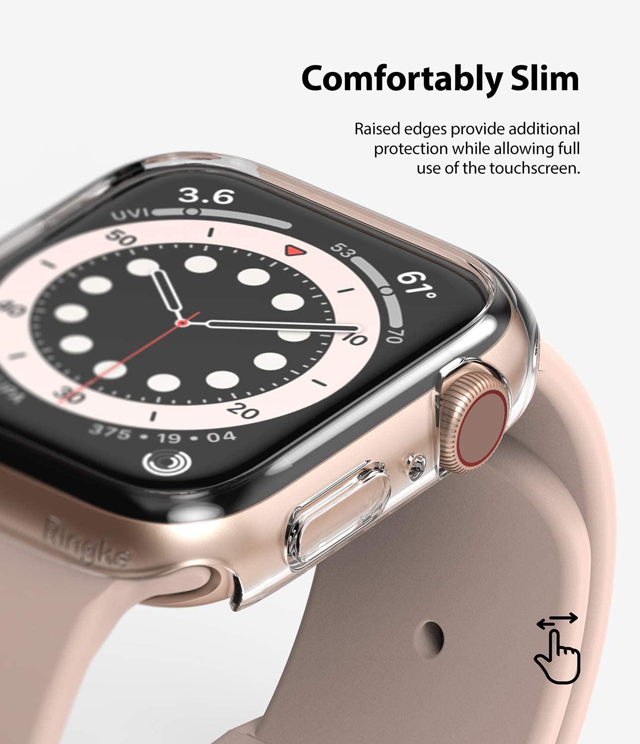Apple Watch SE /6 /5 /4 40mm Case| Slim Series| Clear + Purple