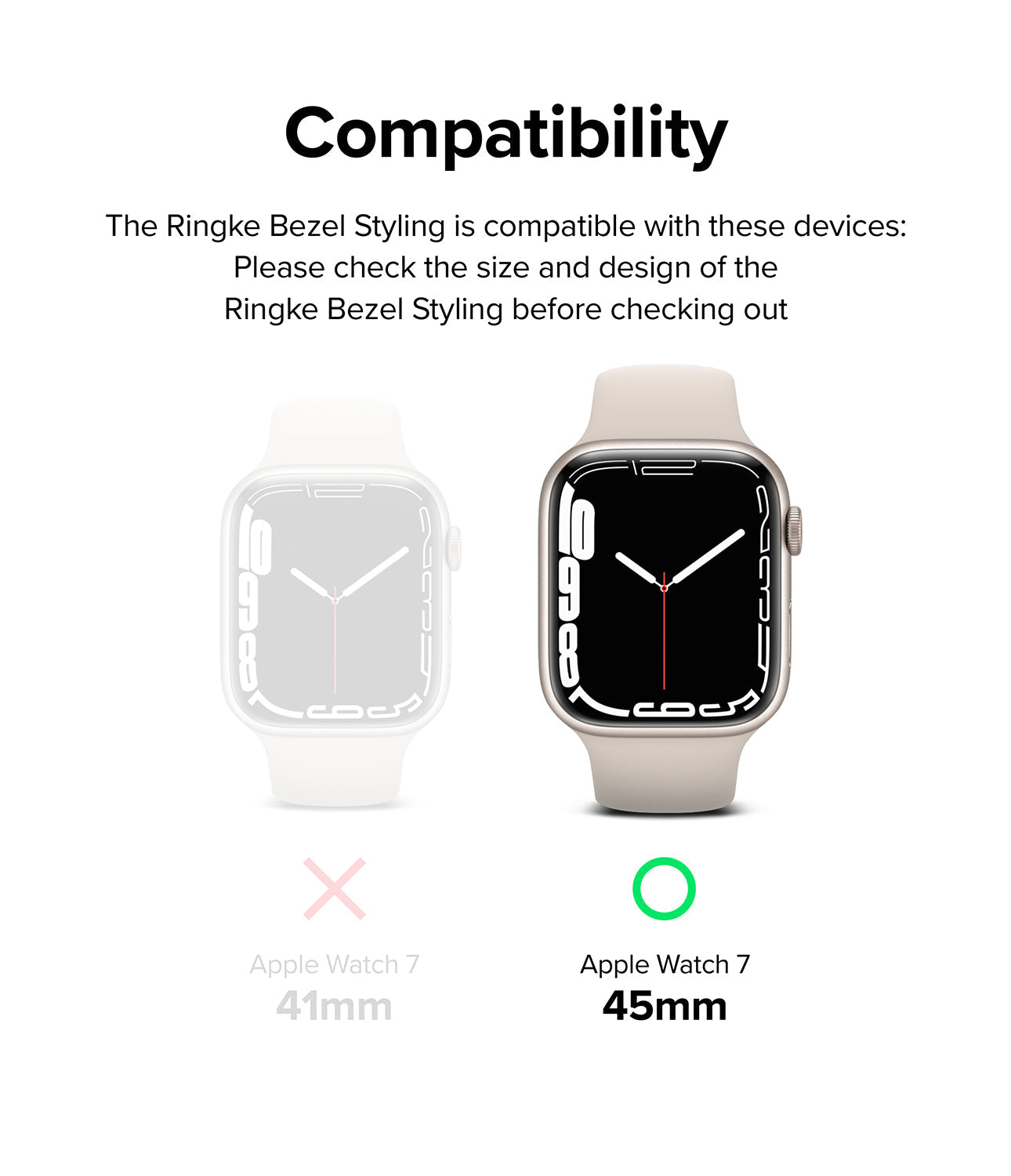 Apple Watch 8 / 7 45mm | Bezel Styling| Grey (45-06)