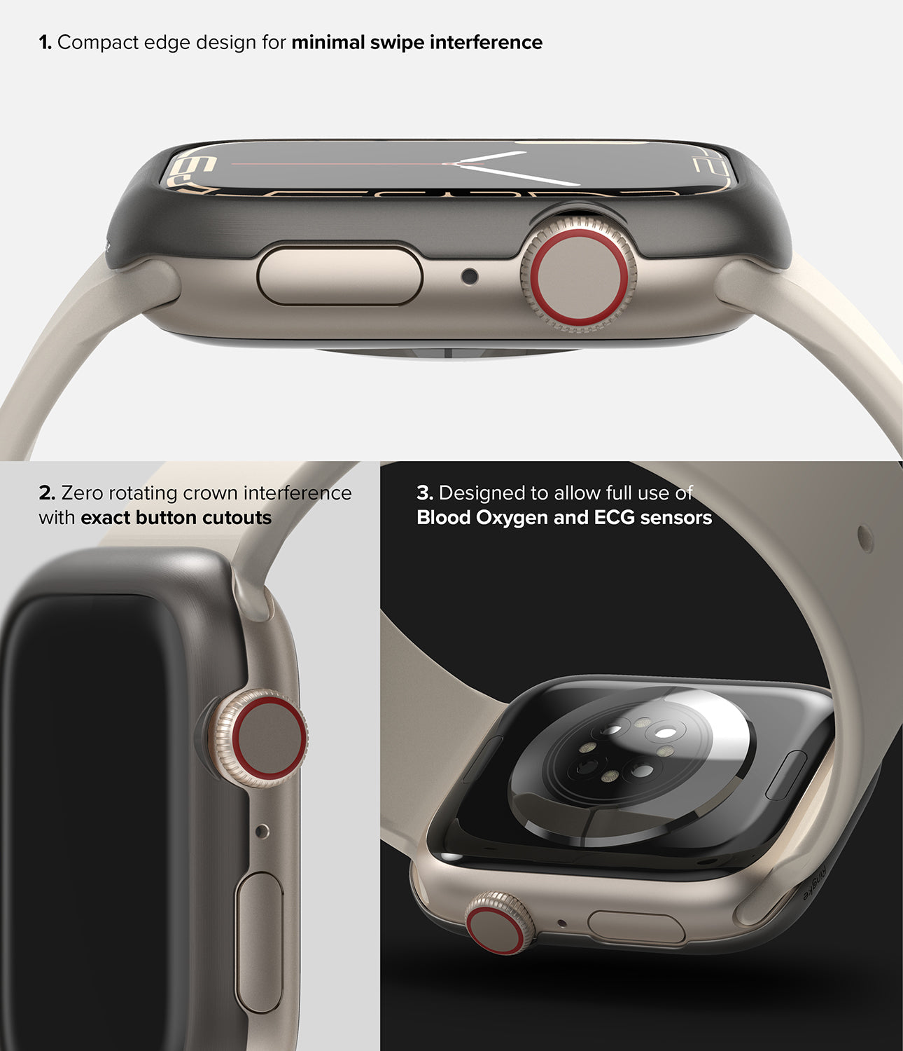 Apple Watch 8 / 7 45mm | Bezel Styling| Grey (45-06)