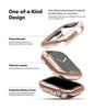 Apple Watch 9 / 8 / 7 45mm Apple Watch Series (45mm) Case | Slim Series| Clear + Chrome Rose Gold