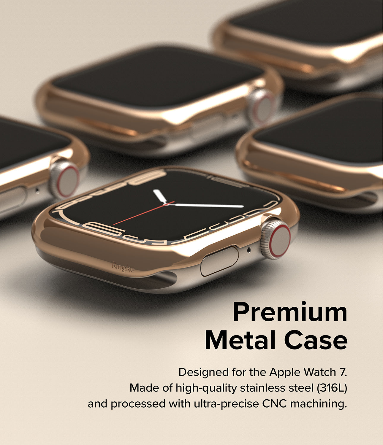 Apple Watch 8 / 7 41mm | Bezel Styling| Rose Gold (41-02)