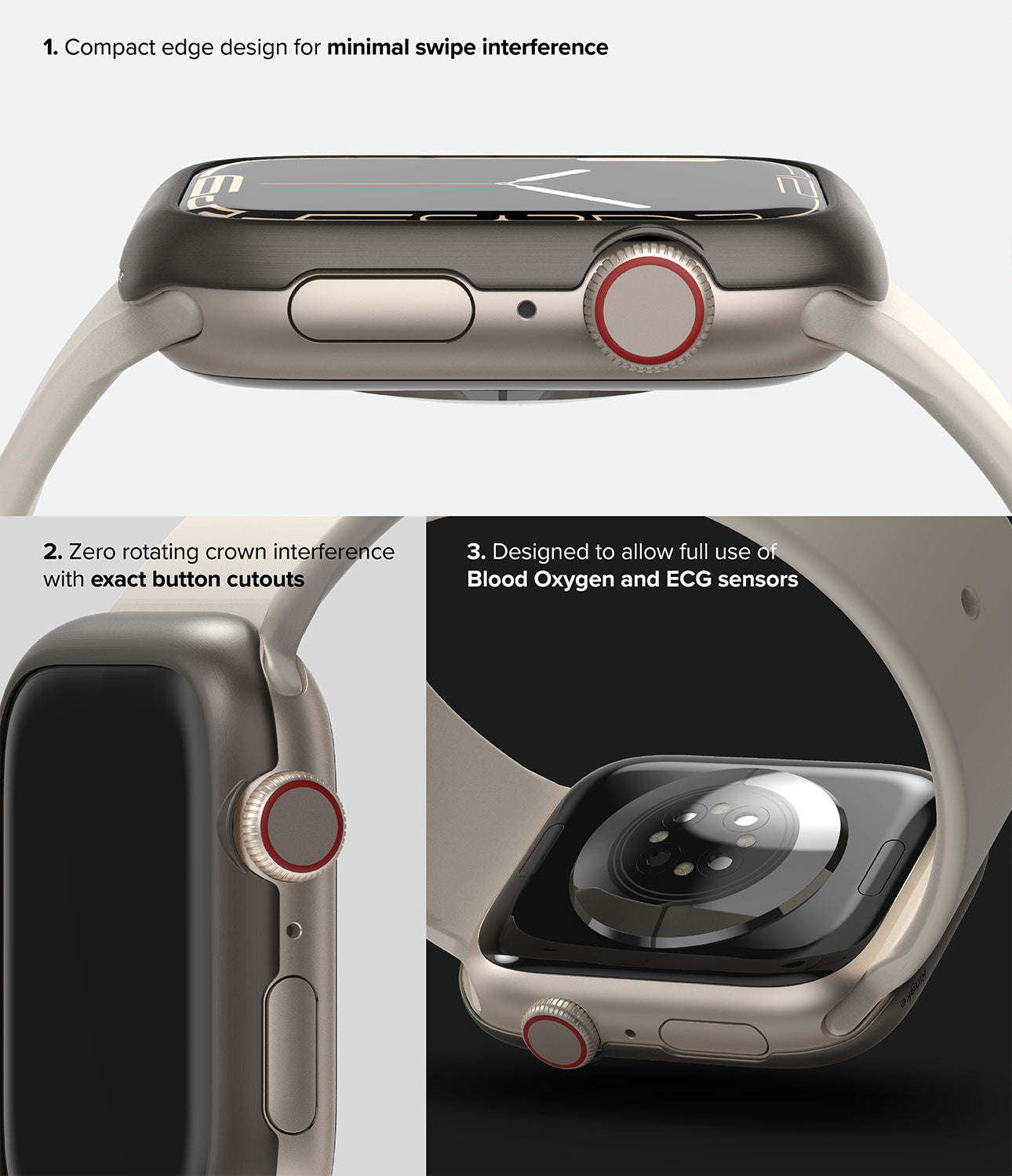 Apple Watch 8 / 7 41mm | Bezel Styling| Graphite (41-09)
