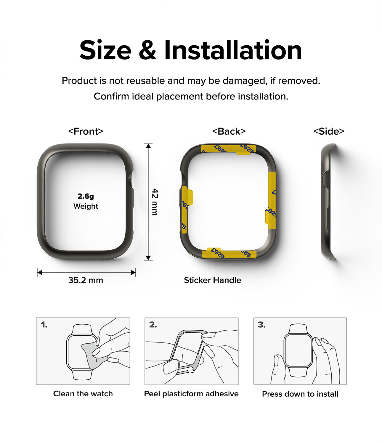 Apple Watch 8 / 7 41mm | Bezel Styling| Graphite (41-09)