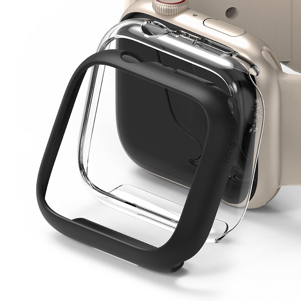 Apple Watch 8 / 7 41mm Case| Slim Series| Clear + Matte Black