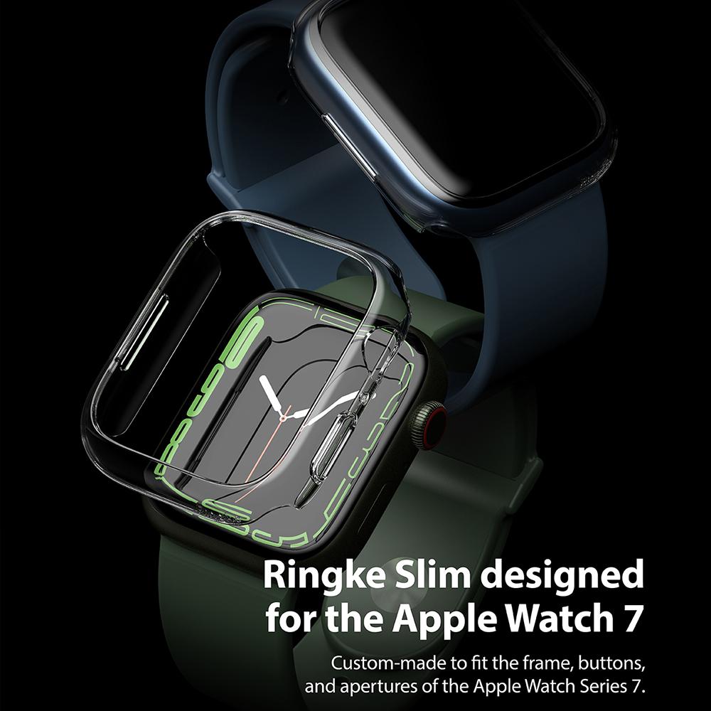 Apple Watch 8 / 7 41mm Case| Slim Series| Clear + Matte Black