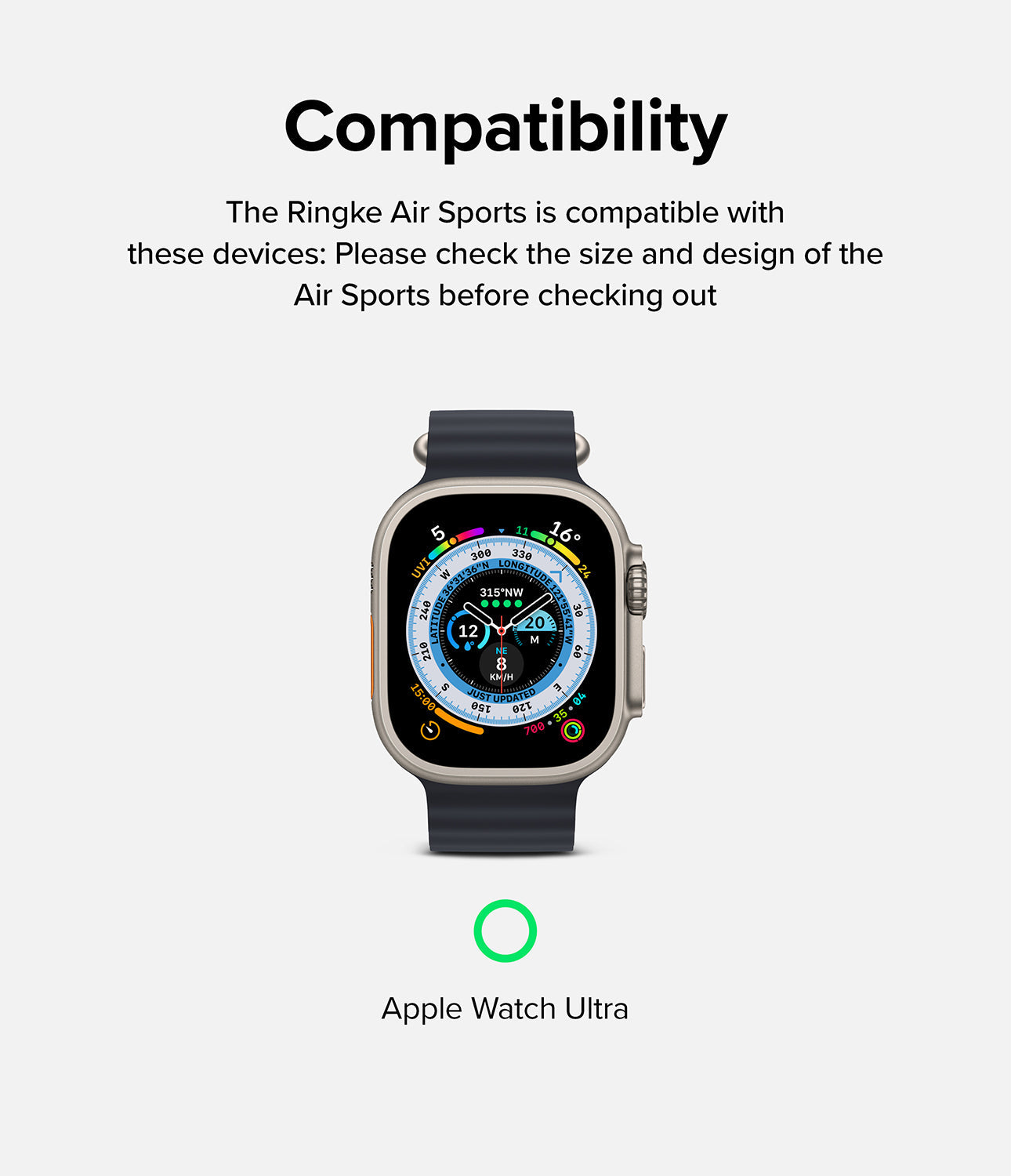 Apple Watch Ultra 49mm Case | Air Sports Series  | Black