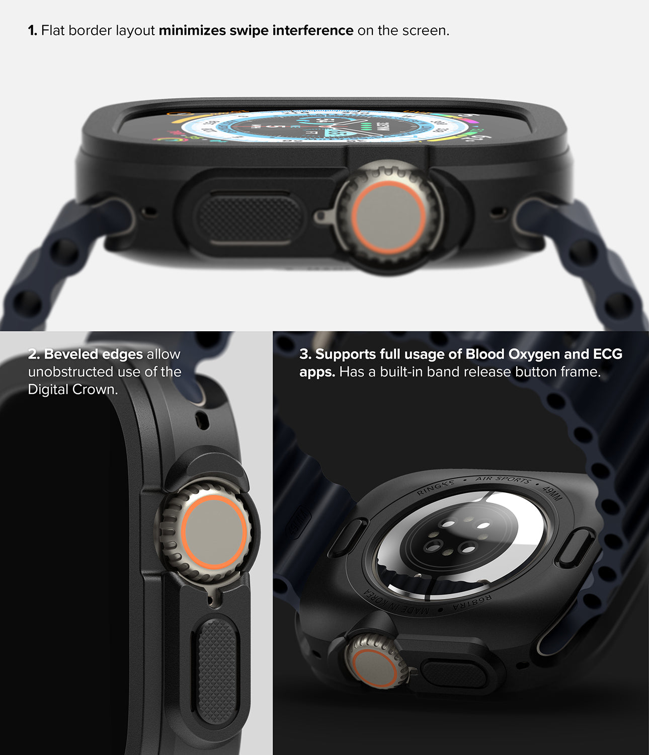 Apple Watch Ultra 49mm Case | Air Sports Series  | Warm Grey