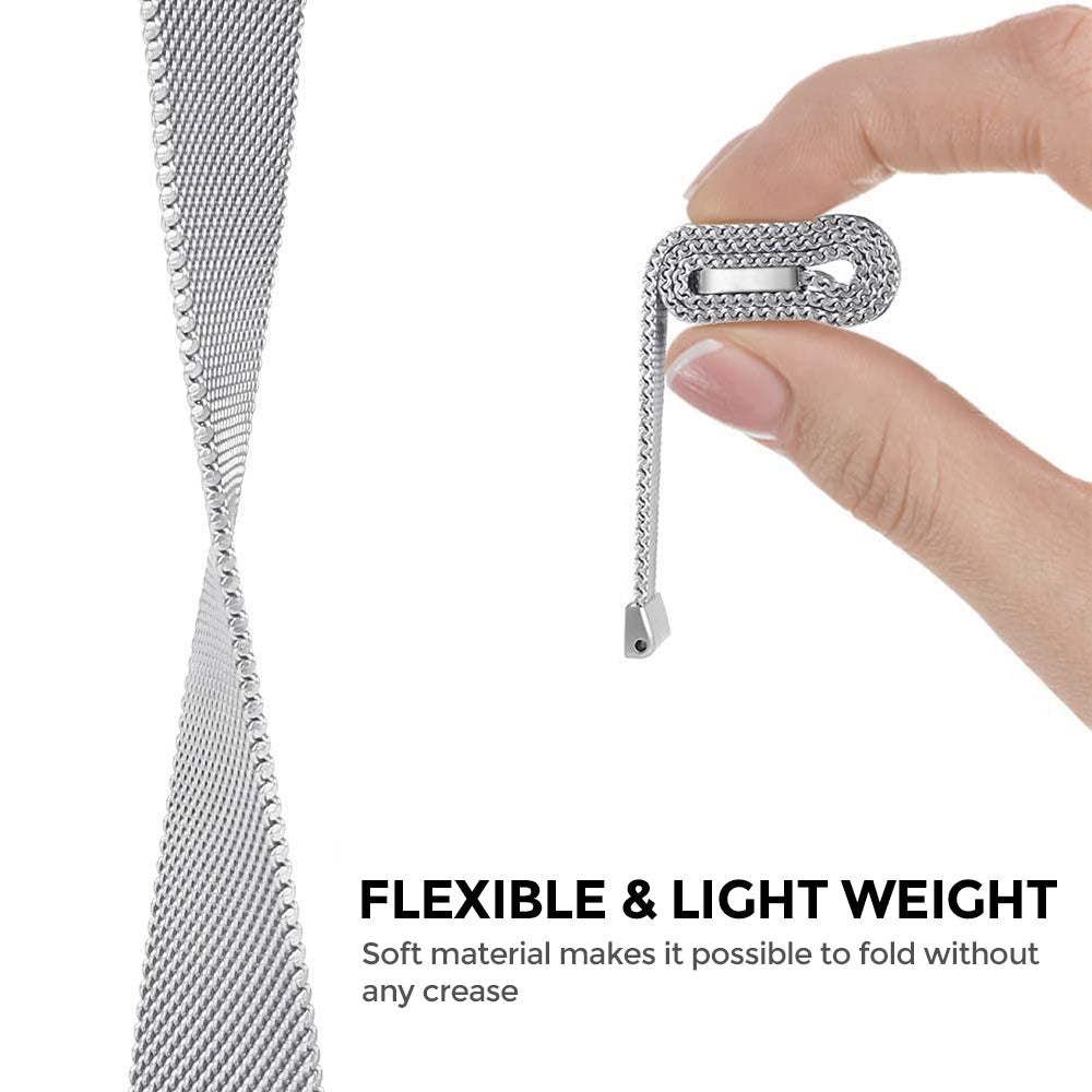 Metal Milanese Loop Bands | Fitbit Sense & Fitbit Versa 3 Smart Watch |Silver